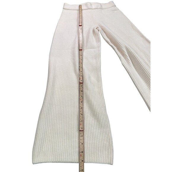 Gap Womens Ribbed Wide-Leg Knit Pants XSP Birch Cotton Blend - Picture 6 of 12